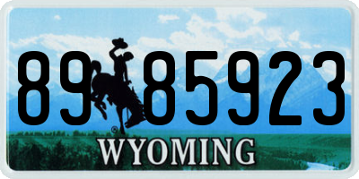 WY license plate 8985923