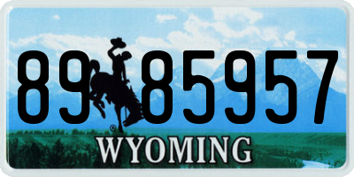 WY license plate 8985957