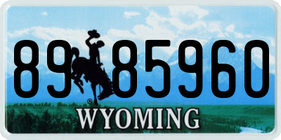 WY license plate 8985960