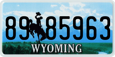 WY license plate 8985963