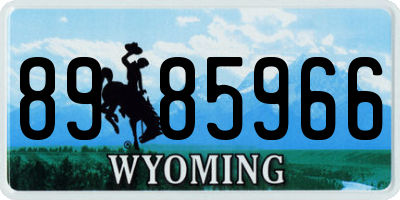WY license plate 8985966