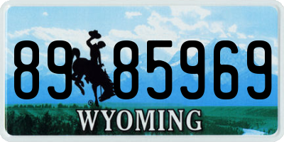 WY license plate 8985969