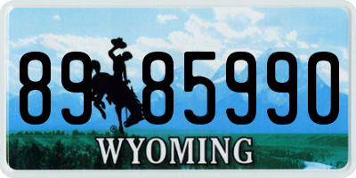 WY license plate 8985990
