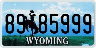 WY license plate 8985999