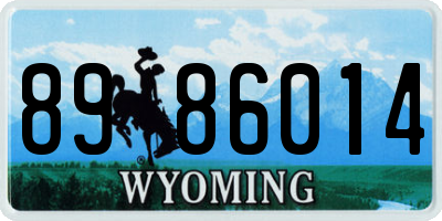 WY license plate 8986014