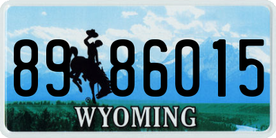 WY license plate 8986015