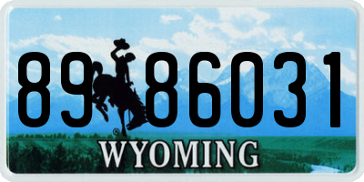 WY license plate 8986031