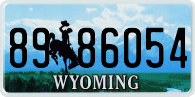 WY license plate 8986054