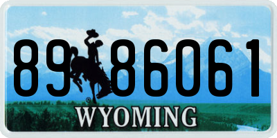 WY license plate 8986061