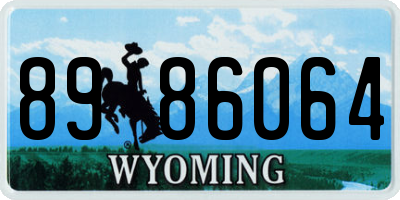 WY license plate 8986064