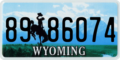 WY license plate 8986074