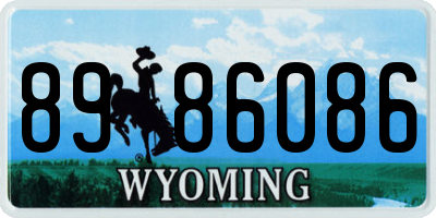 WY license plate 8986086