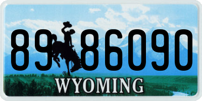 WY license plate 8986090