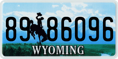 WY license plate 8986096