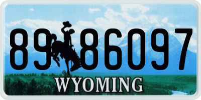 WY license plate 8986097