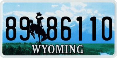 WY license plate 8986110