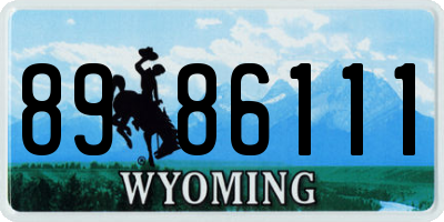 WY license plate 8986111