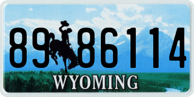 WY license plate 8986114