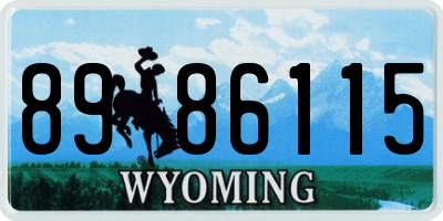 WY license plate 8986115