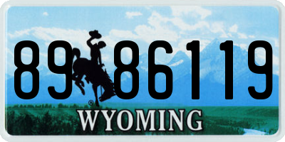 WY license plate 8986119