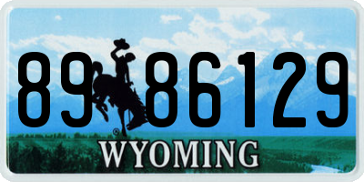 WY license plate 8986129