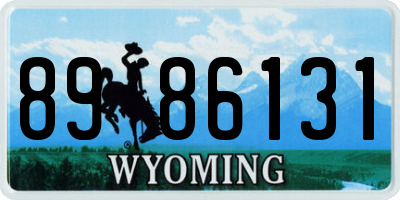 WY license plate 8986131