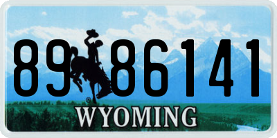 WY license plate 8986141