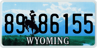 WY license plate 8986155