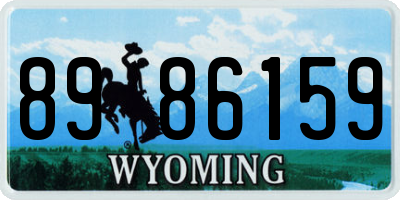 WY license plate 8986159