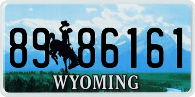 WY license plate 8986161