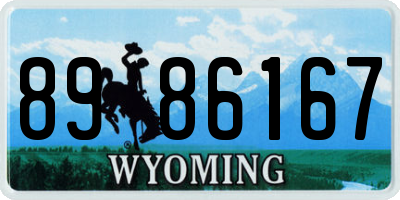 WY license plate 8986167
