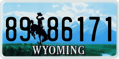 WY license plate 8986171