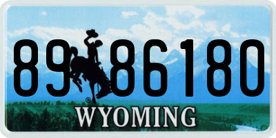 WY license plate 8986180