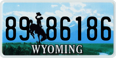 WY license plate 8986186
