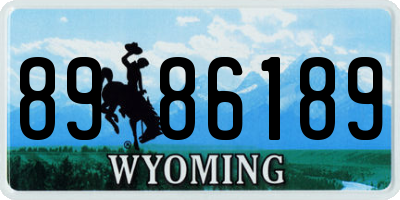 WY license plate 8986189