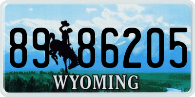 WY license plate 8986205