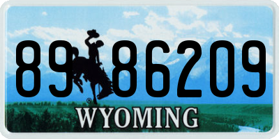 WY license plate 8986209