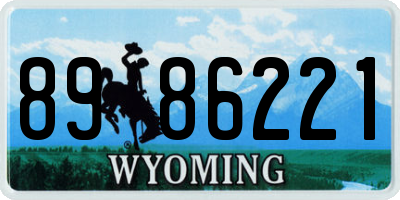 WY license plate 8986221