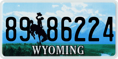 WY license plate 8986224