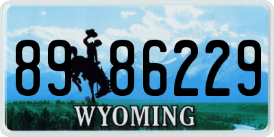 WY license plate 8986229