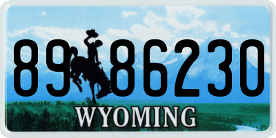 WY license plate 8986230