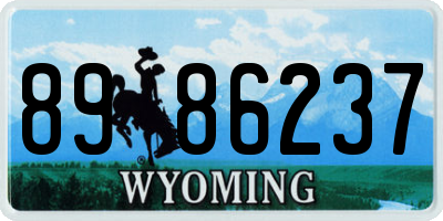 WY license plate 8986237
