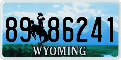 WY license plate 8986241