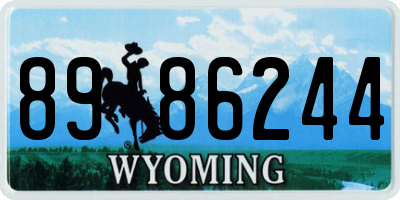 WY license plate 8986244