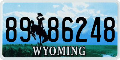 WY license plate 8986248