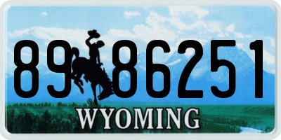 WY license plate 8986251