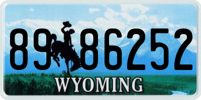 WY license plate 8986252