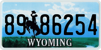 WY license plate 8986254