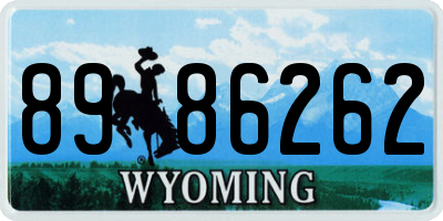 WY license plate 8986262