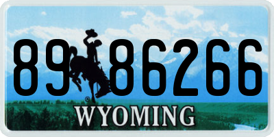WY license plate 8986266